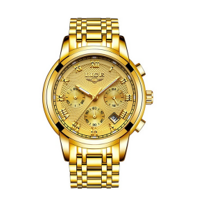 Ceas barbatesc LG72 Lige Germany Full Gold With LINES