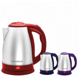 Cana fierbator inox Hausberg cu baza detasabila  HB3610, 1500 W, 1.8 L